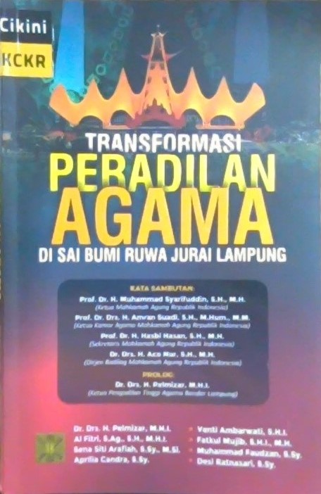 Transformasi peradilan agama di sai bumi ruwa jurai Lampung
