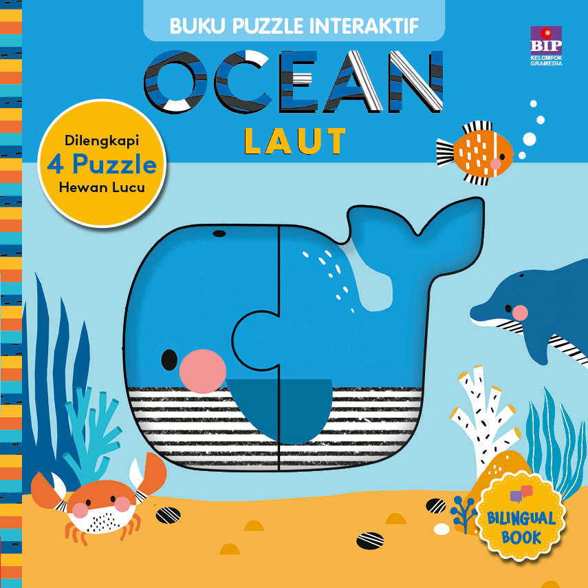 Buku puzzle interaktif : ocean = laut / Rebecca Weerasekera ; ilustrator, Wendy Kendall ; pengalih bahasa, Deesis Edith M. ; penyunting, Amori Eliab