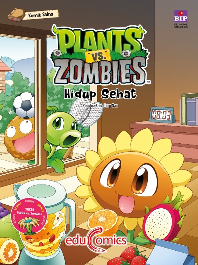 Komik sains plants vs zombies :  hidup sehat / Xiao Jiang Nan ; penerjemah, Wenty Violinta, penyunting, Amelita Risa Oktora