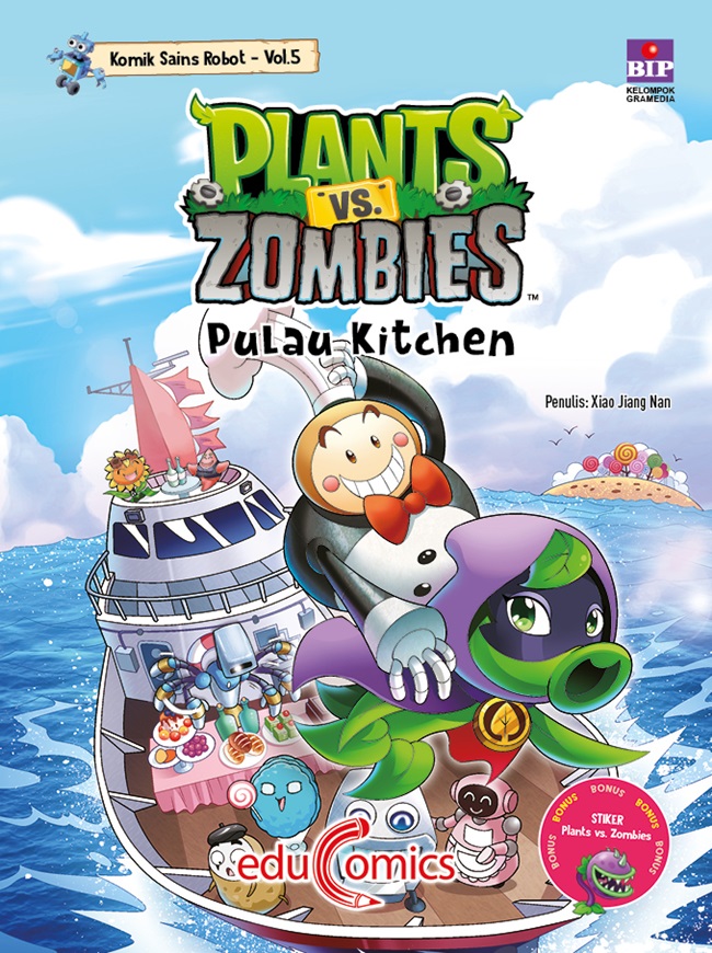 Plants vs zombies komik sains robot 5: pulau kitchen / Penulis, Xiao Jiang Nan Studio ; penerjemah, Wenty Violinta ; penyunting, Dian Rakhmawati S.