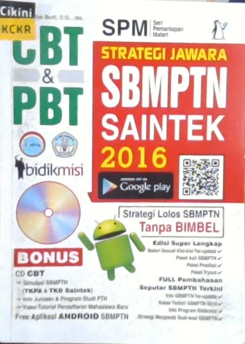 Strategi jawara SBMPTN saintek 2016 / Tim Edu Penguin ; editor, Tim Edu Penguin