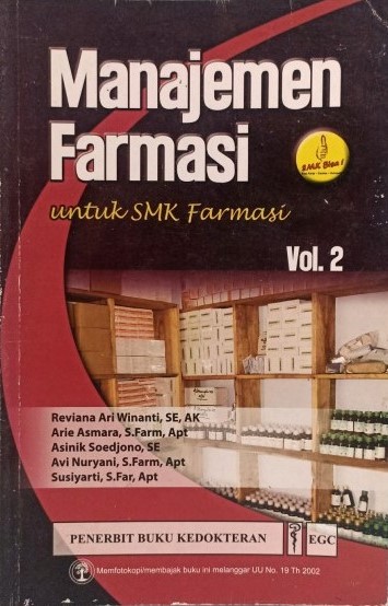 Manajemen farmasi untuk SMK farmasi vol. 2