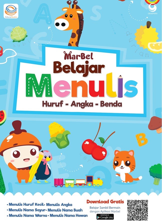 Marbel belajar menulis : huruf, angka, dan benda