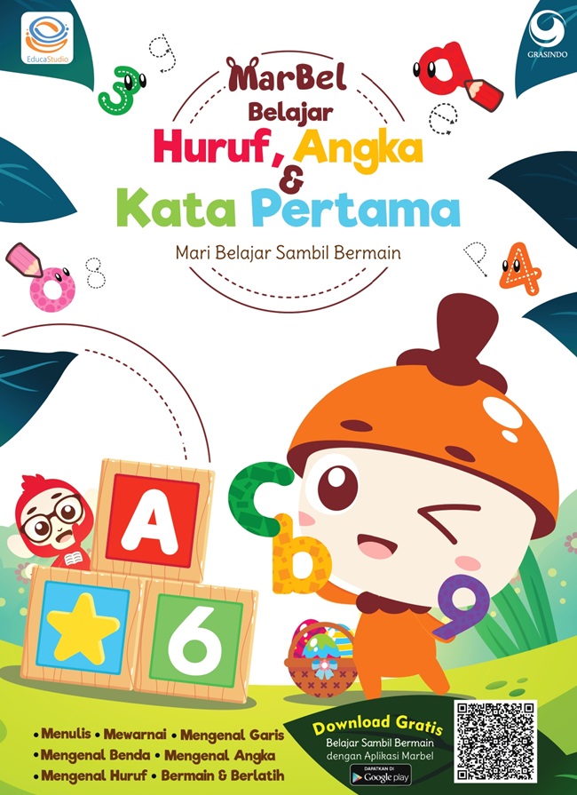 Marbel belajar huruf, angka, dan kata pertama