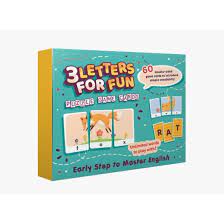 3 Letters for fun : Puzzle game card : Early step to master english