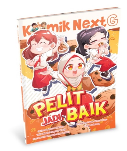 Komik Next G : pelit jadi baik / Safira Dwi Putri; Komikus, Ambar; ilustrator sampul, Puja, Desi; penyunting, Rony Amdani, Wiwit Wijiastuti