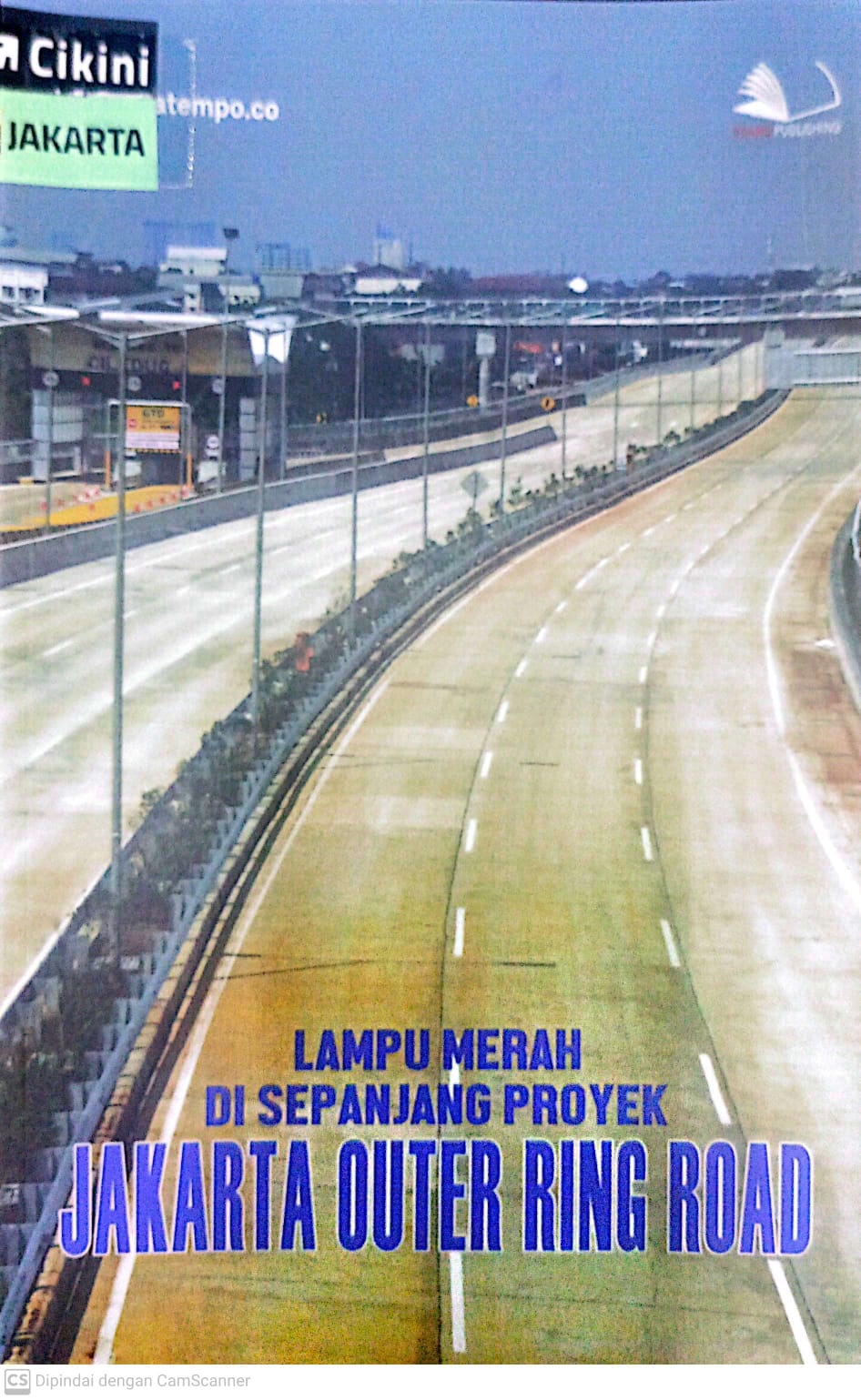 Lampu merah di sepanjang proyek Jakarta Outer Ring Road