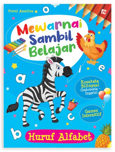 Mewarnai sambil belajar huruf alfabet
