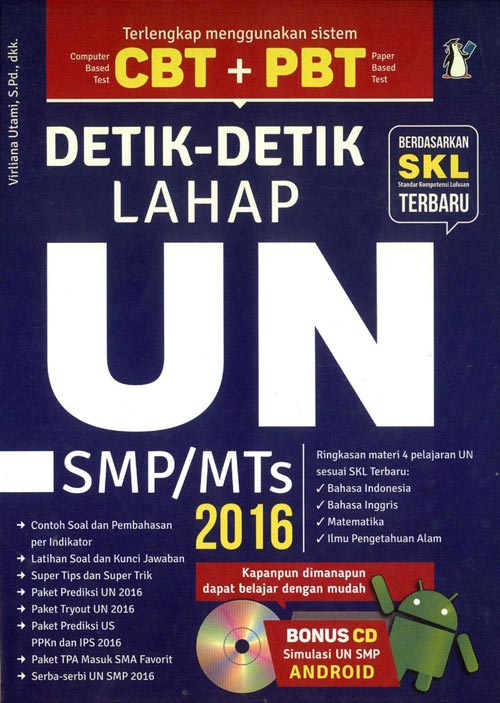 Detik-detik lahap UN : SMP/MTs 2016 + CD android