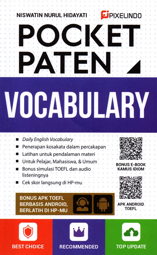 Pocket paten vocabulary / Niswatin Nurul Hidayati ; editor, Eista Swaesti
