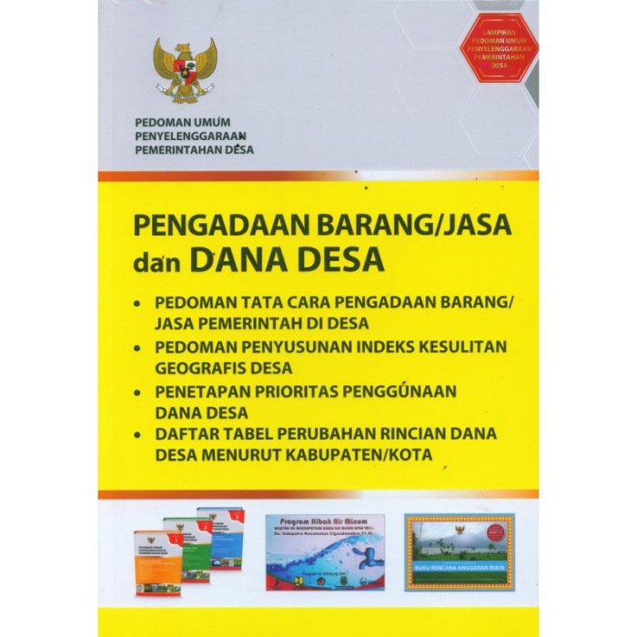 Pengadaan barang/jasa dan dana desa