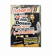 Adora usia 11 tahun jadi dosen :  Perkali ngajar ± Rp.100.000.000 (us0.000) / Yayang Yuananda