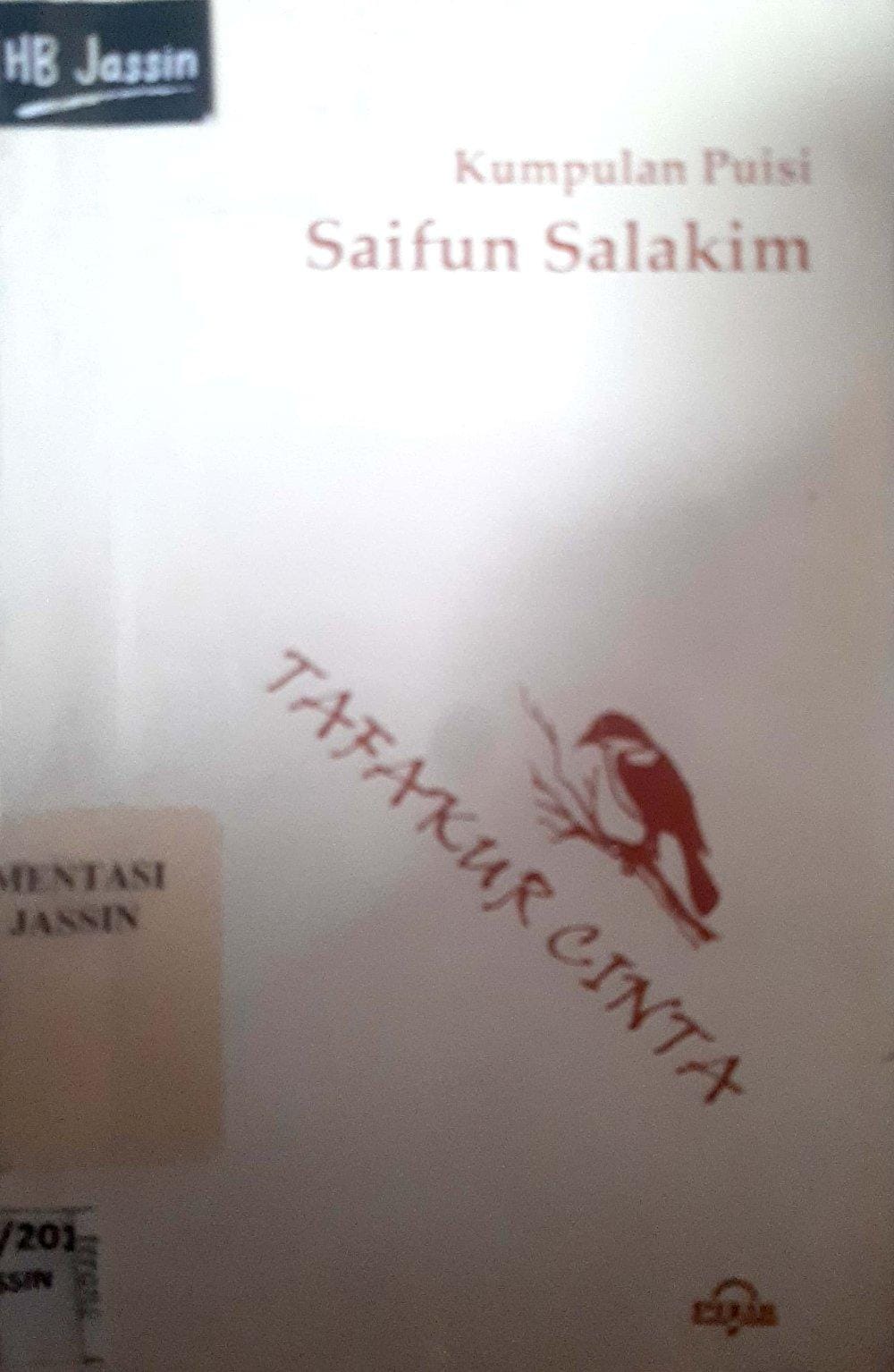 Tafakur cinta :  Kumpulan puisi / Saifun Salakim