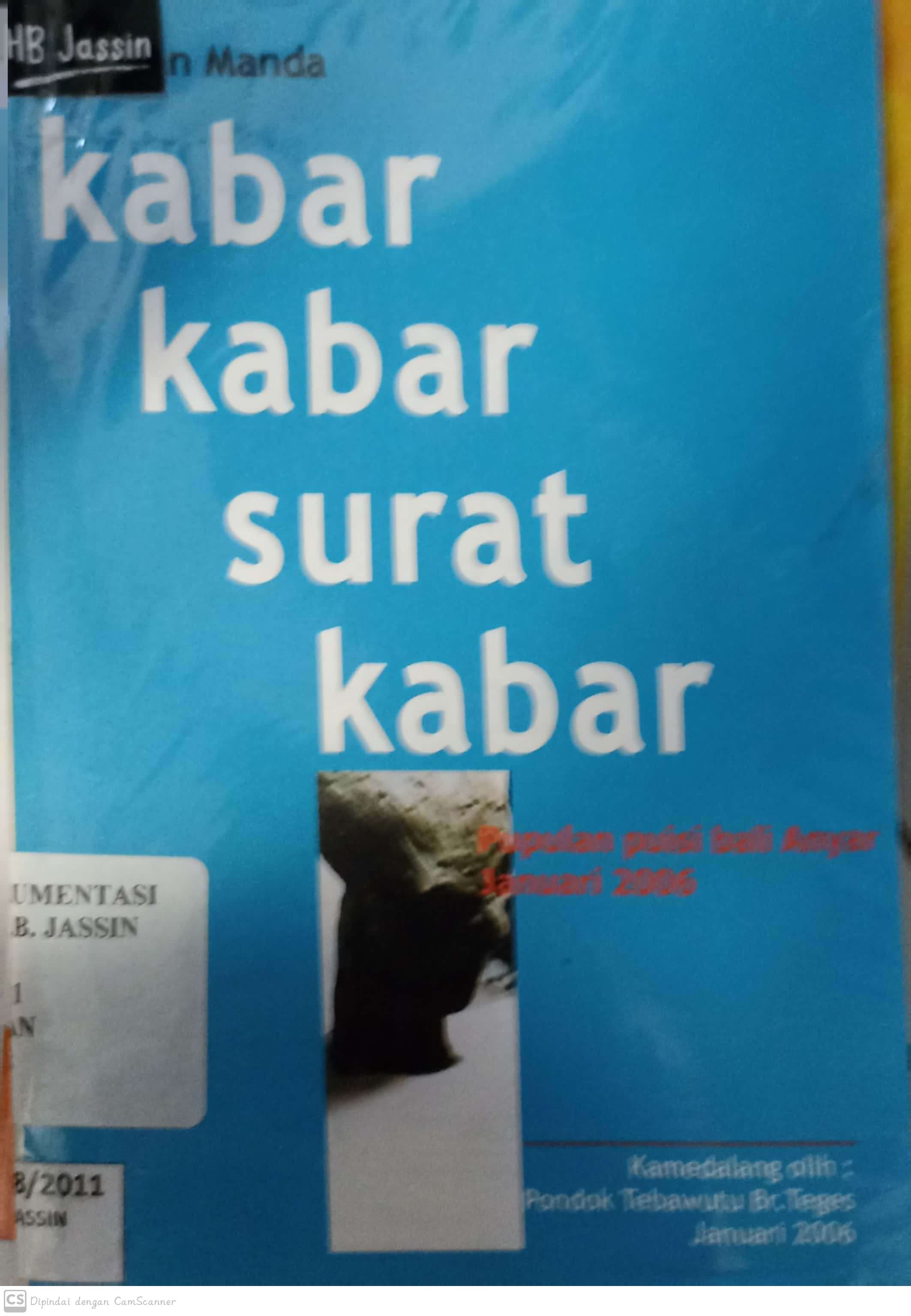 Kabar kabar surat kabar : pupulan puisi bali anyar januari 2006