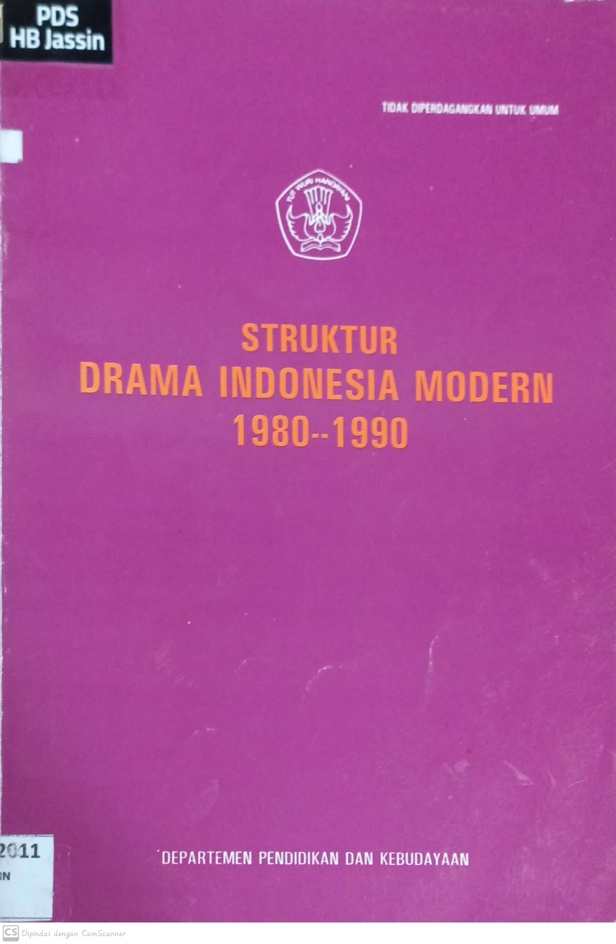 Struktur drama indonesia moderns 1980-1990
