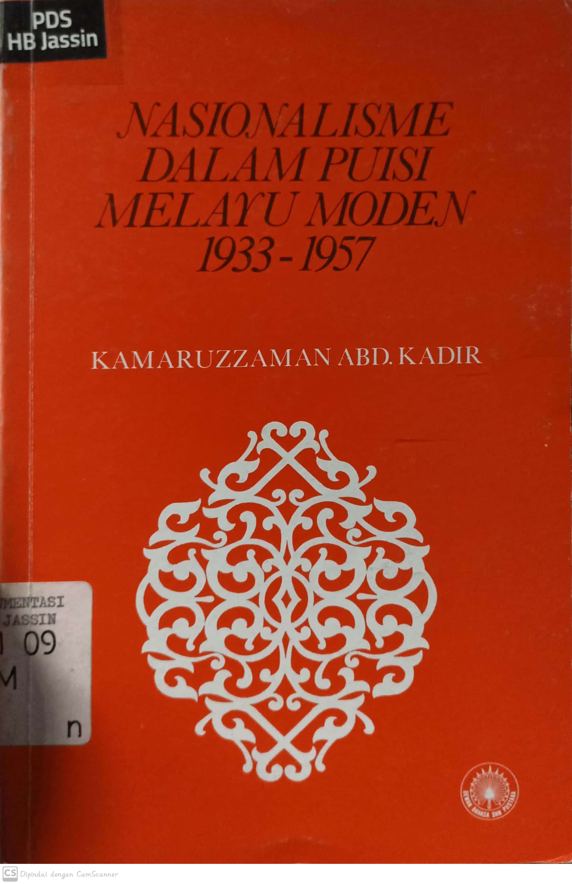 Nasionalisme dalam puisi melayu moden 1933-1957