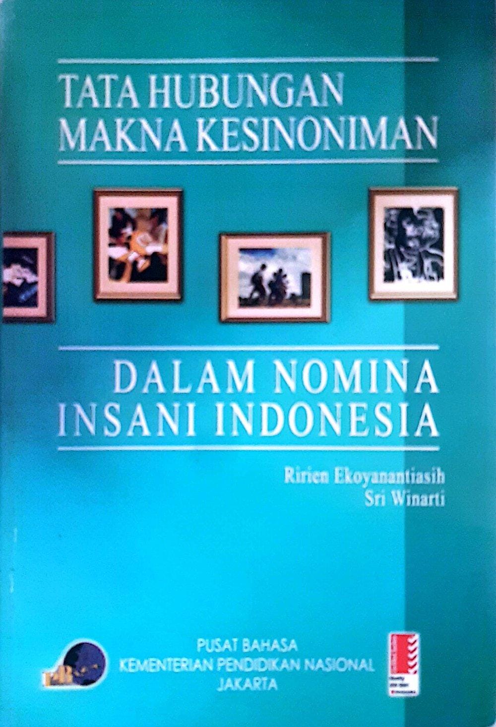 Tata Hubungan Makna Kesinoniman Dalam Nomina Insani Indonesia