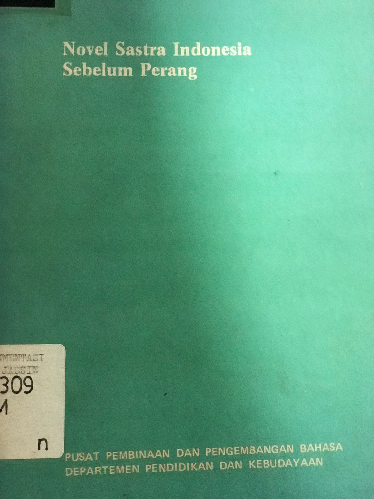 Novel sastra Indonesia sebelum perang