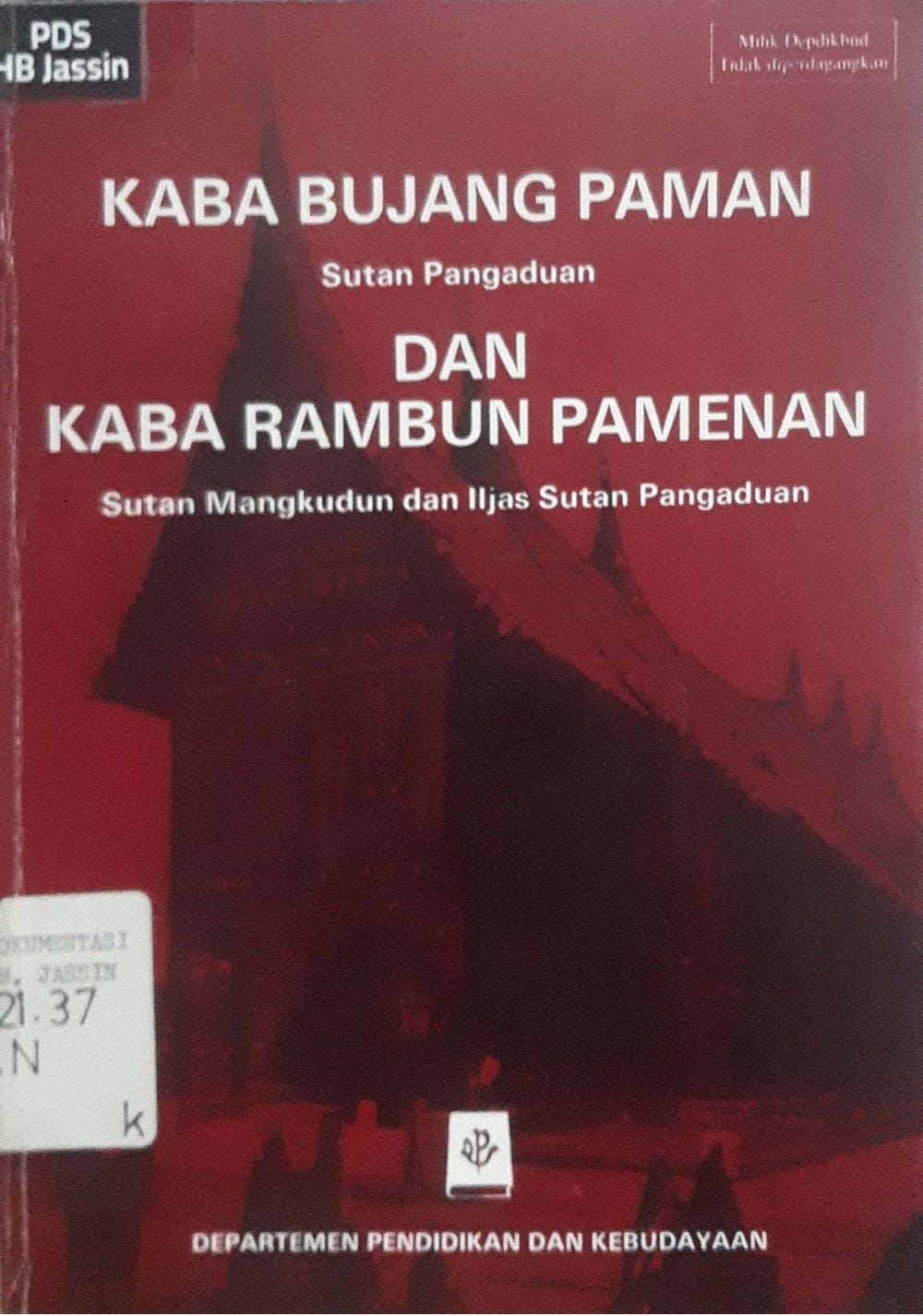 Kaba Bujang Paman Sutan Pamgaduan Dan Kaba Rambun Pamenan