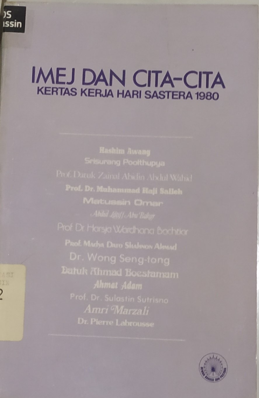 Imej dan cita-cita : kertas kerja hari sastera 1980