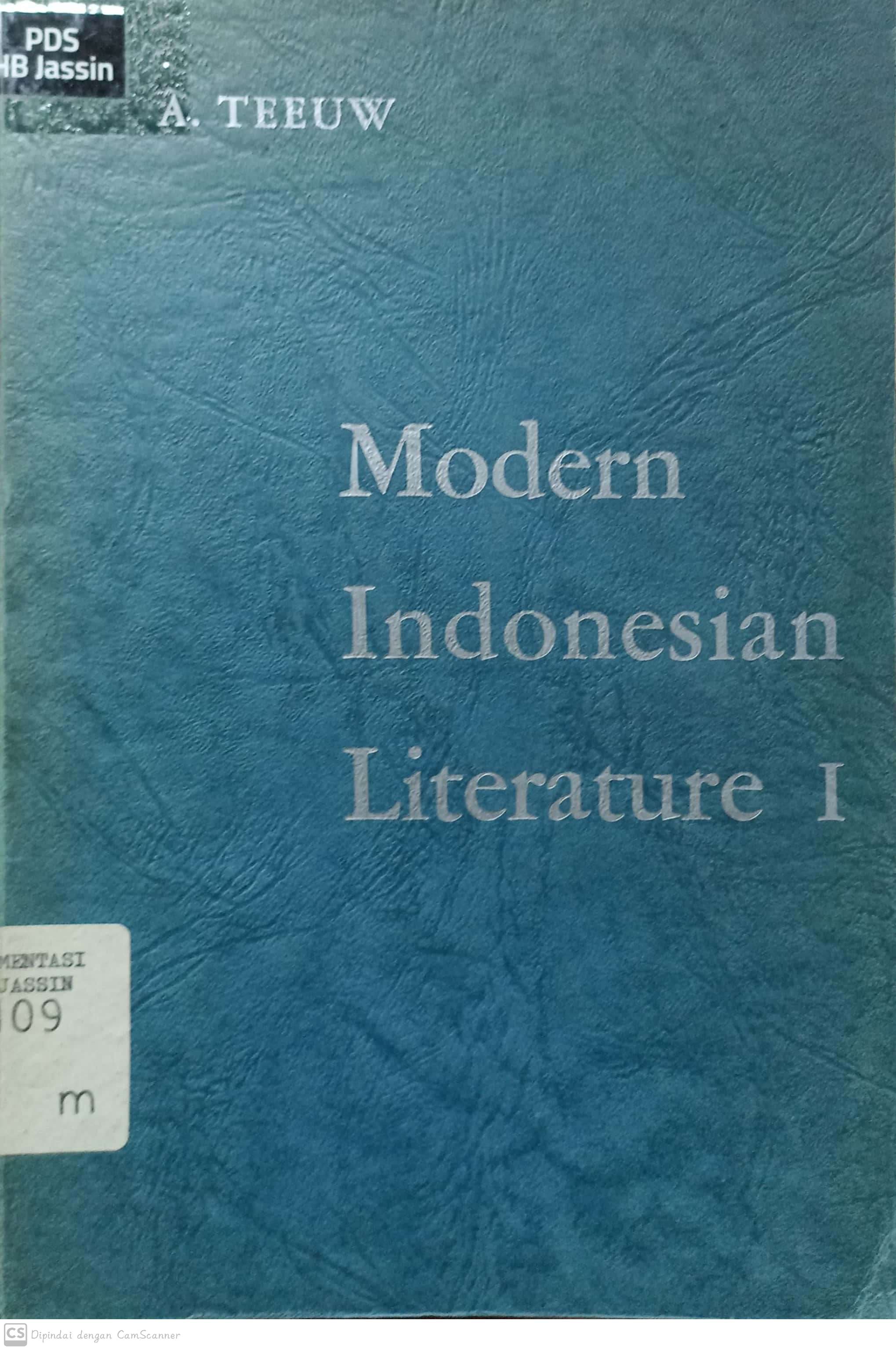 Modern Indonesian literature I : Volume 1