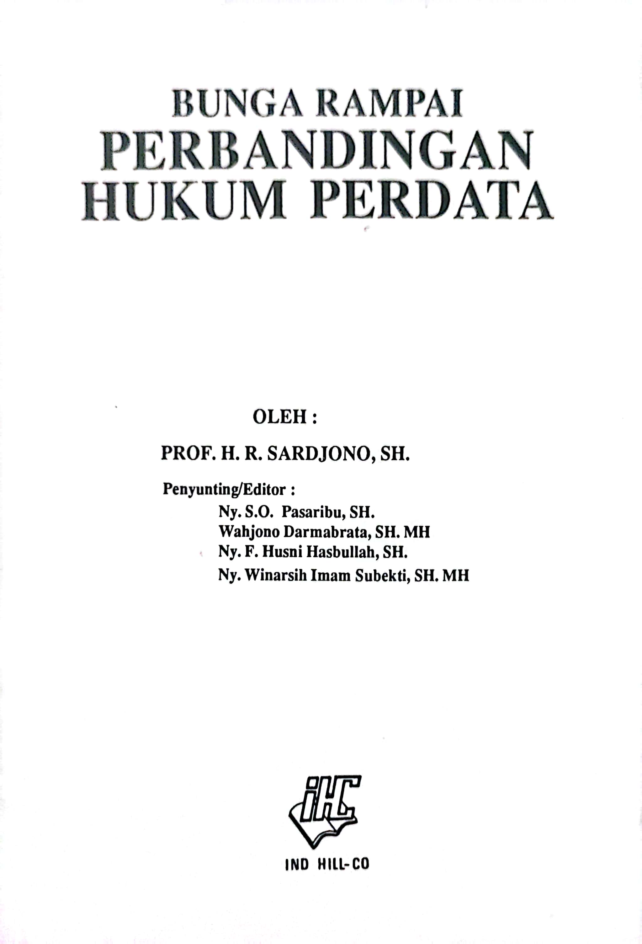 Bunga Rampai Perbandingan Hukum Perdata
