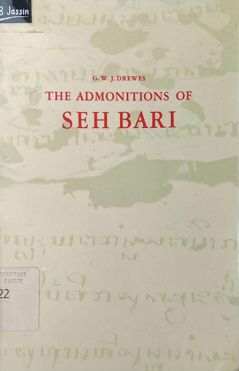 The Admonitions Of Seh Bari