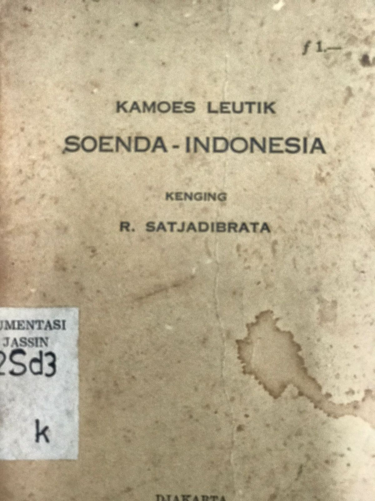 Soenda - Indonesia : Kamoes Leuitik