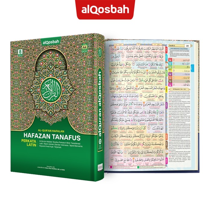 Al-Qur'an hafazan 8 blok tanafus perkata latin / Muchaeroni