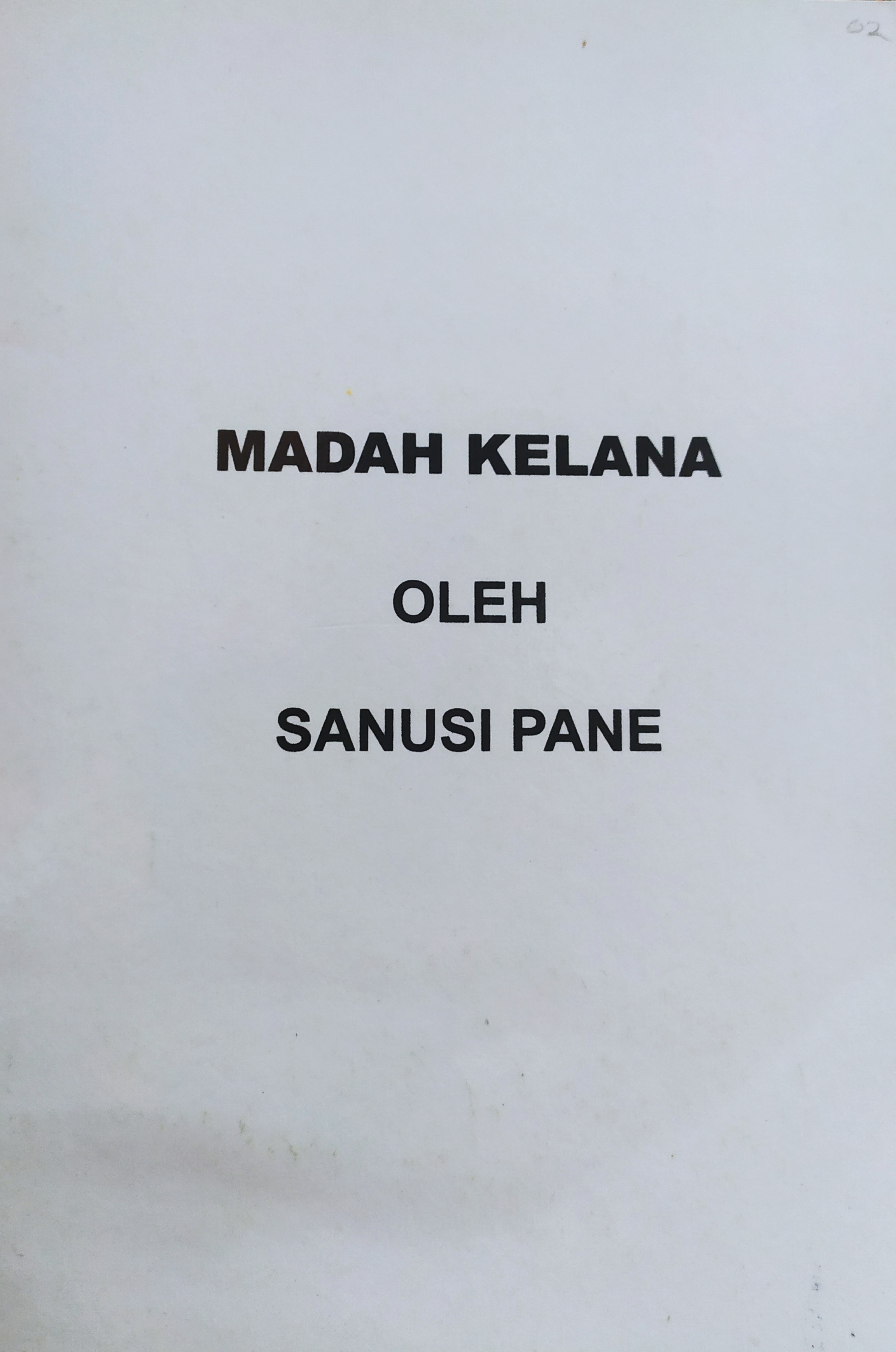 Madah kelana / Sanusi Pane