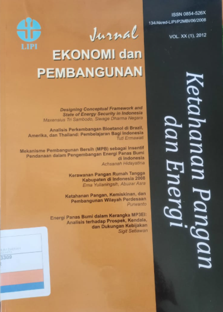 Jurnal Ekonomi dan Pembangunan: Ketahanan Pangan dan Energi