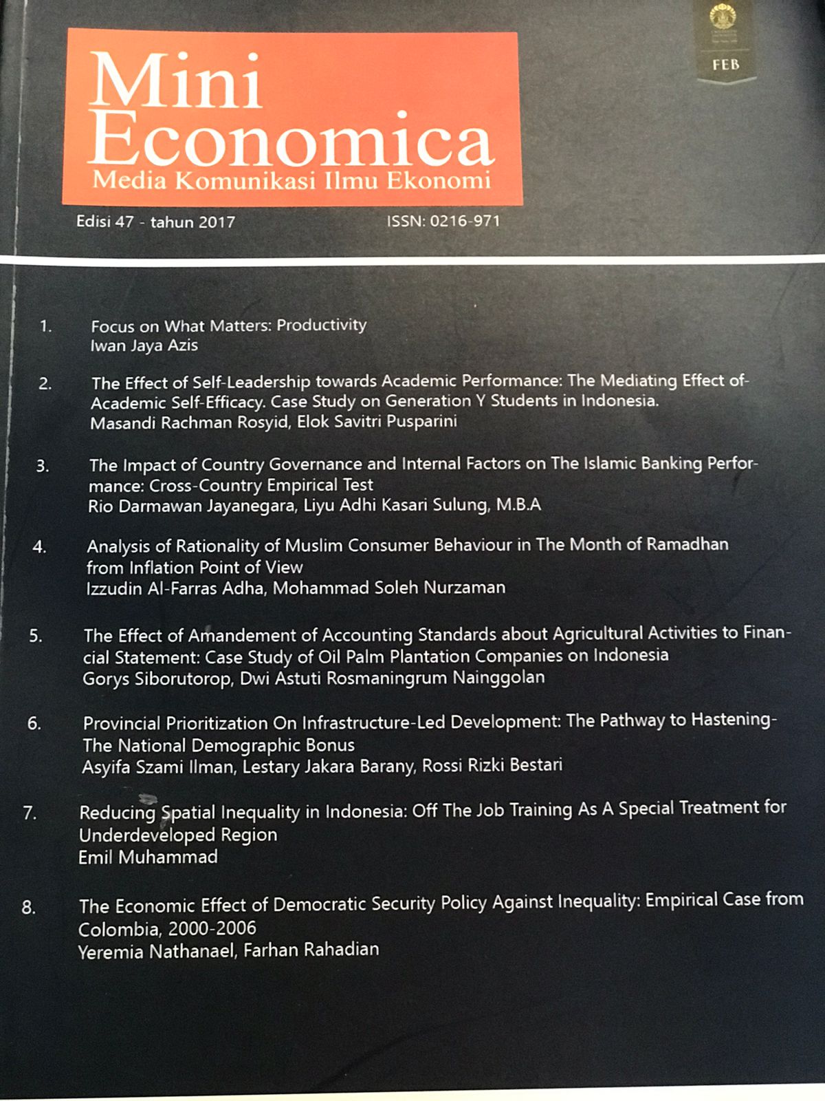 Mini economica : Meida komunikasi ilmu ekonomi