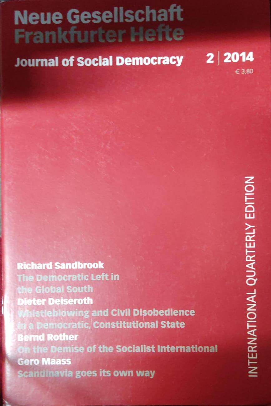 Neue Gesellschaft Frankfurter Heftr Journal of Social Democracy 2