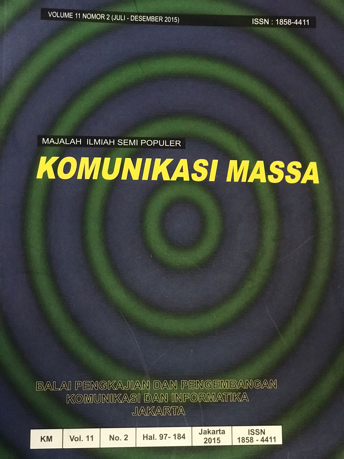 Komunikasi massa : Majalah ilmiah semi populer