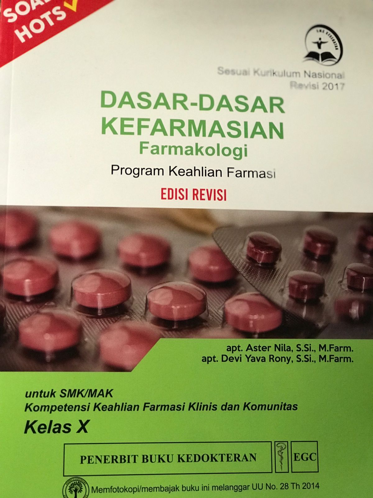 Dasar-dasar kefarmasian farmakologi : Program keahlian farmasi