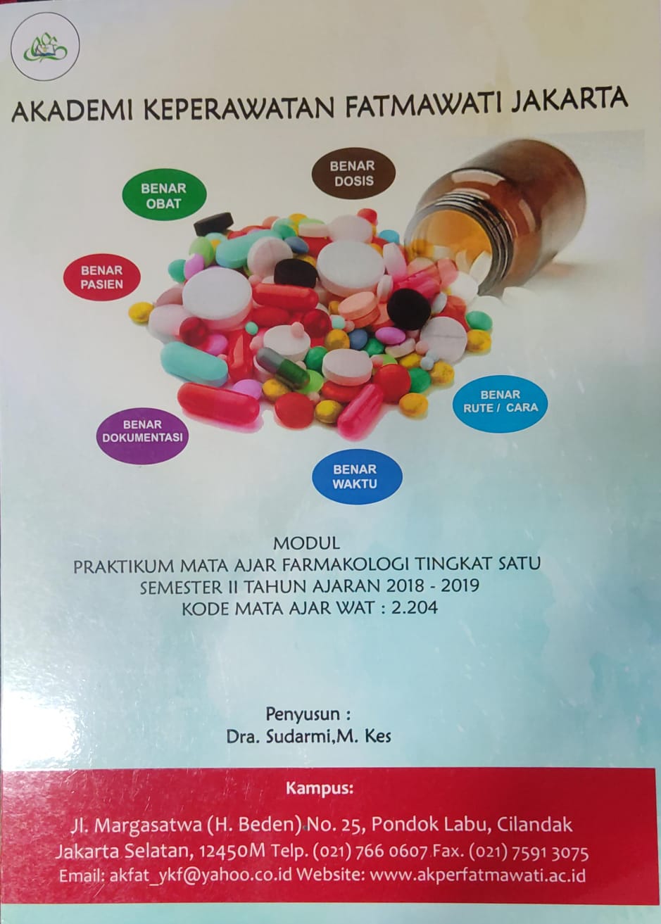 Modul Praktikum Mata Ajar Farmakologi Tingkat Satu Semester II Tahun Ajaran 2018-2019