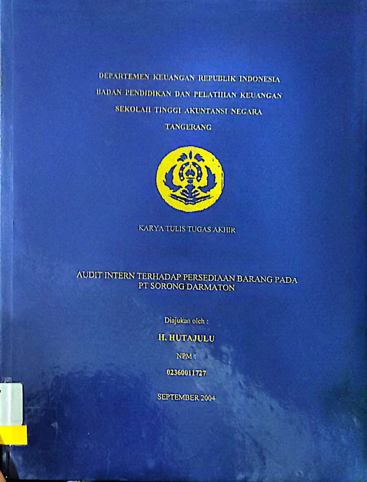 Audit intern terhadap persediaan barang pada PT SORONG DARMATON