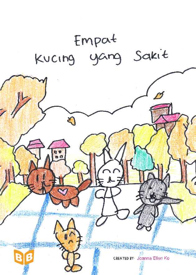 Empat kucing yang sakit