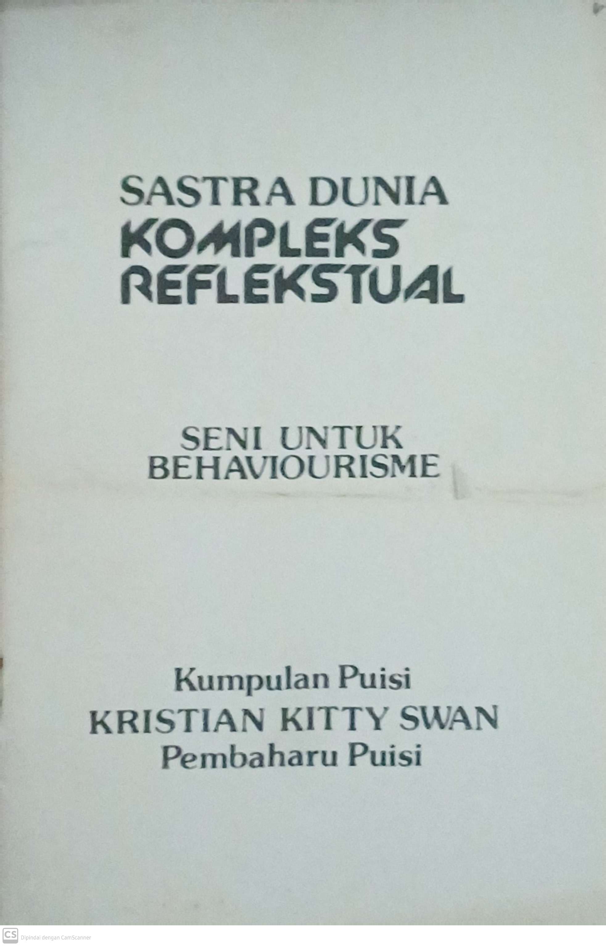 Sastra Dunia Kompleks Reflekstual : Kumpulan Puisi