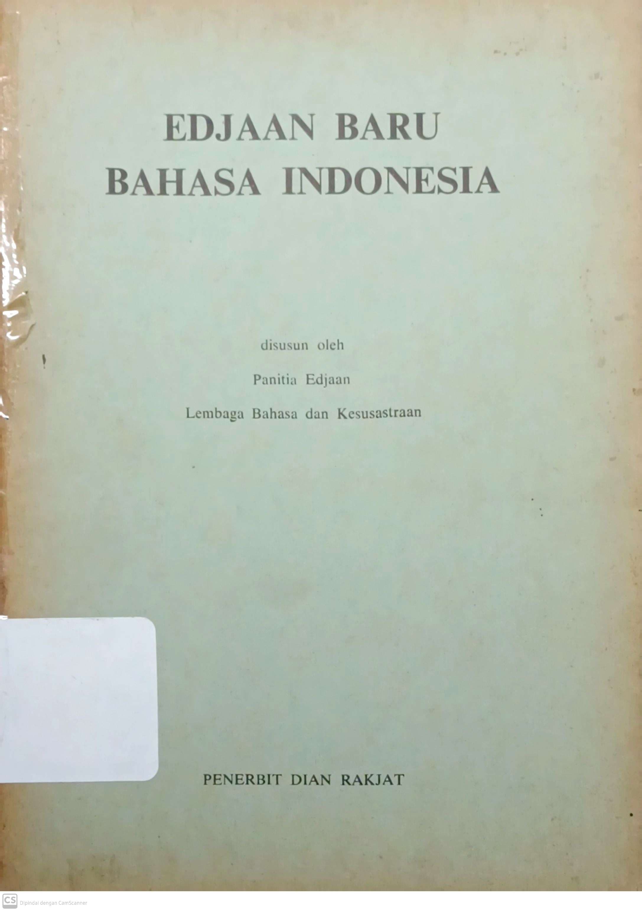 Edjaan Baru Bahasa Indonesia