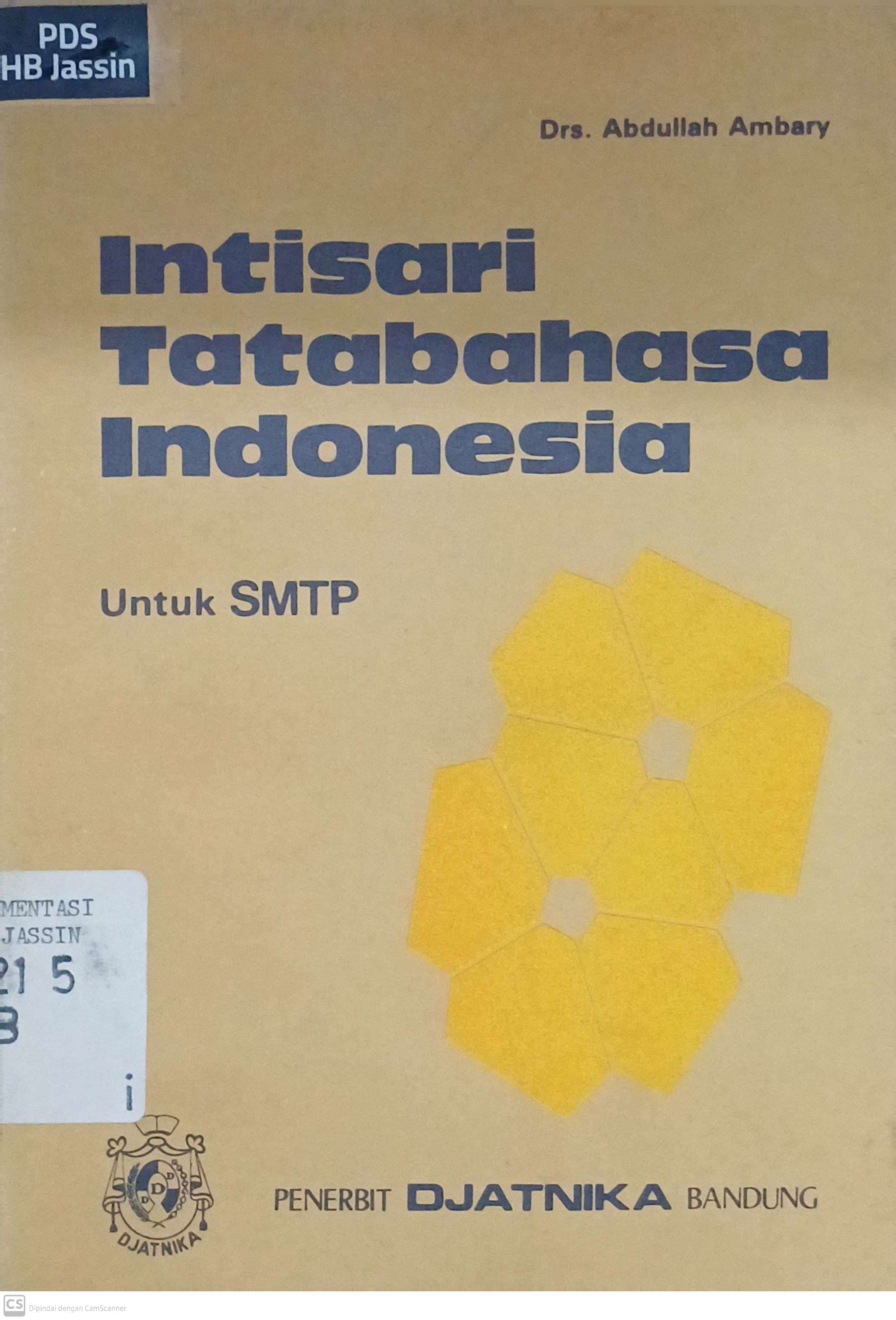 Intisari Tatabahasa Indonesia