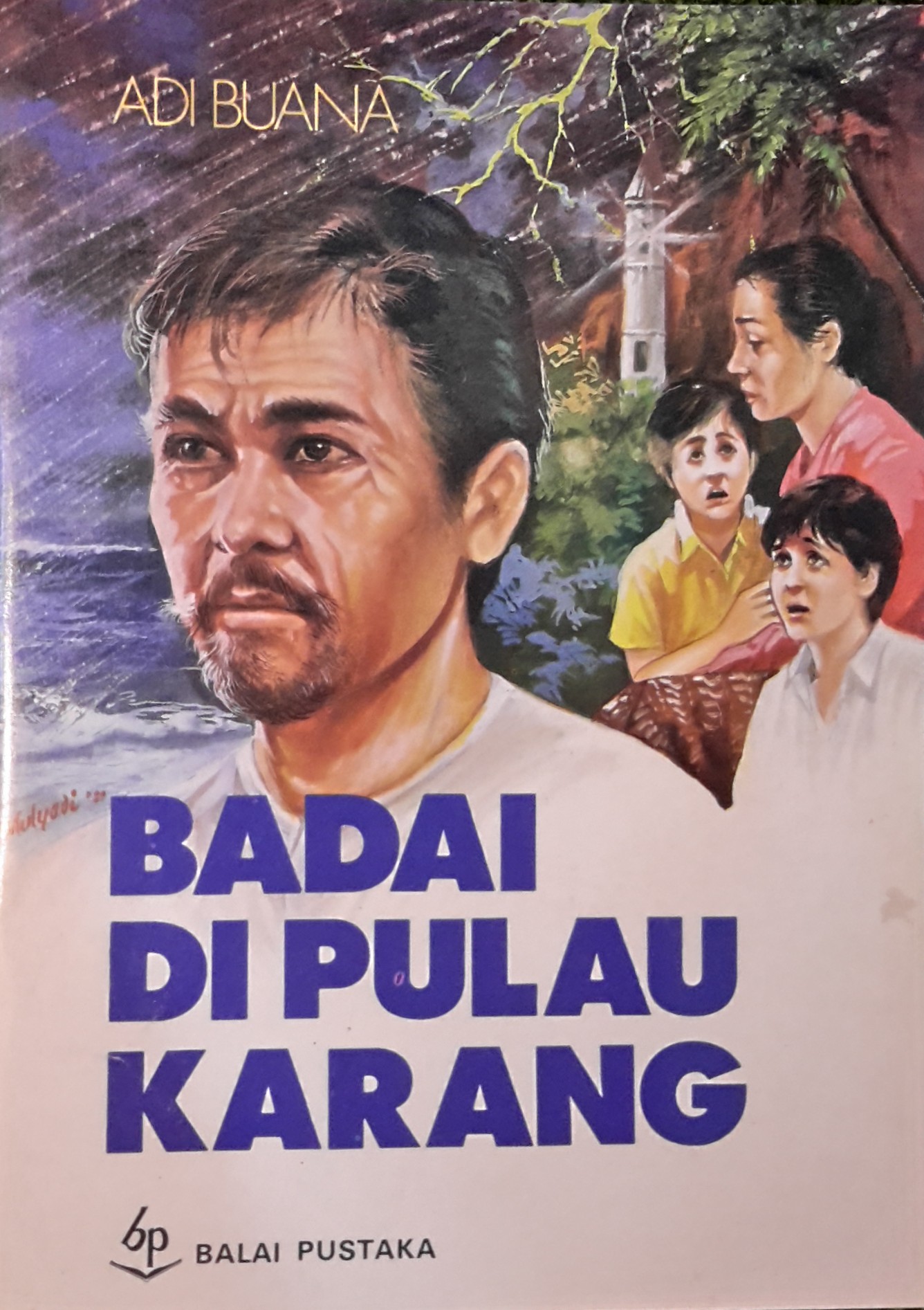 Badai di pulau karang