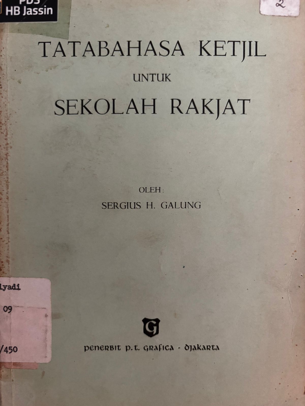 Tatabahasa Ketjil Untuk Sekolah Rakjat