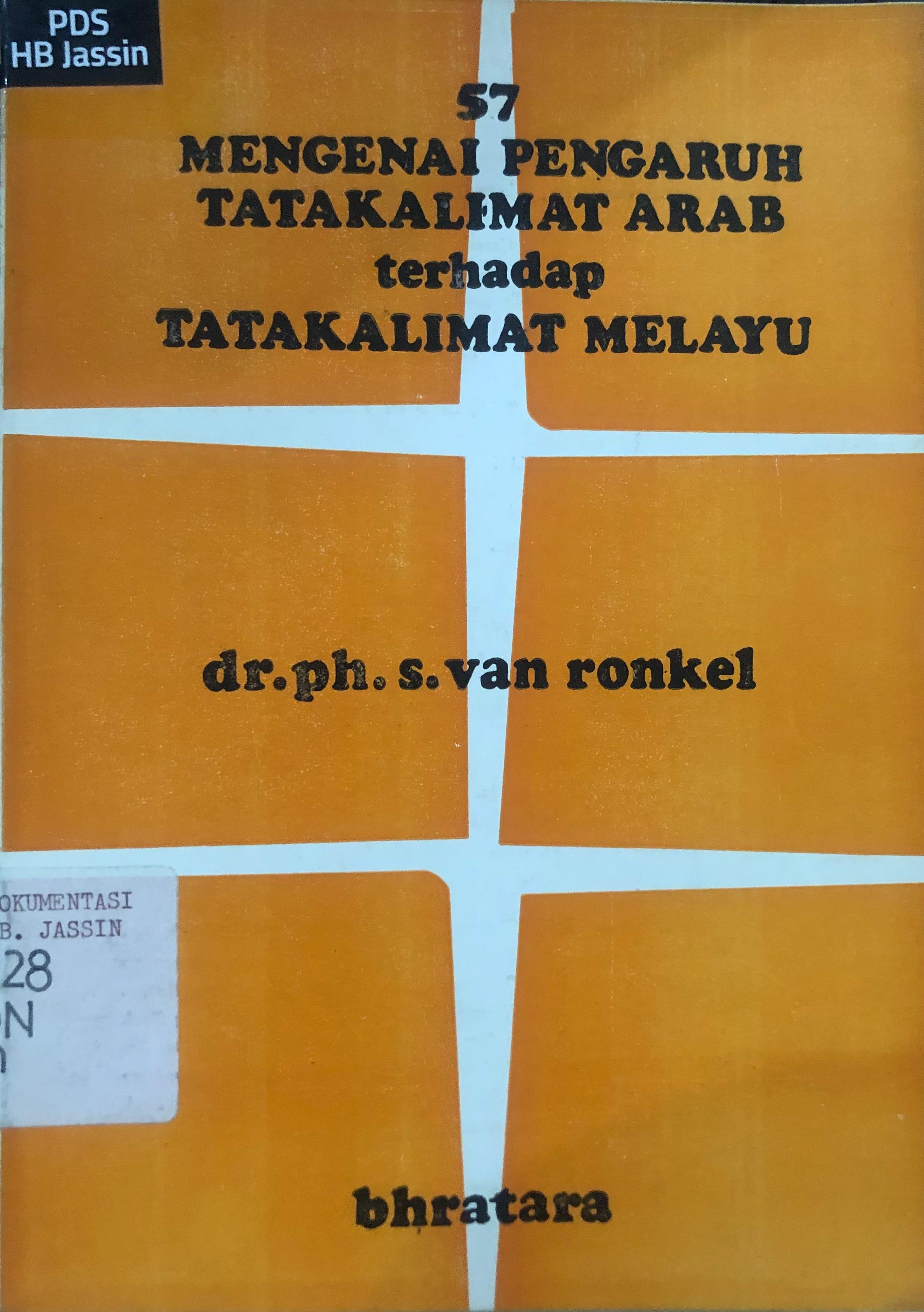 Mengenai pengaruh tatakalimat Arab terhadap tatakalimat Melayu