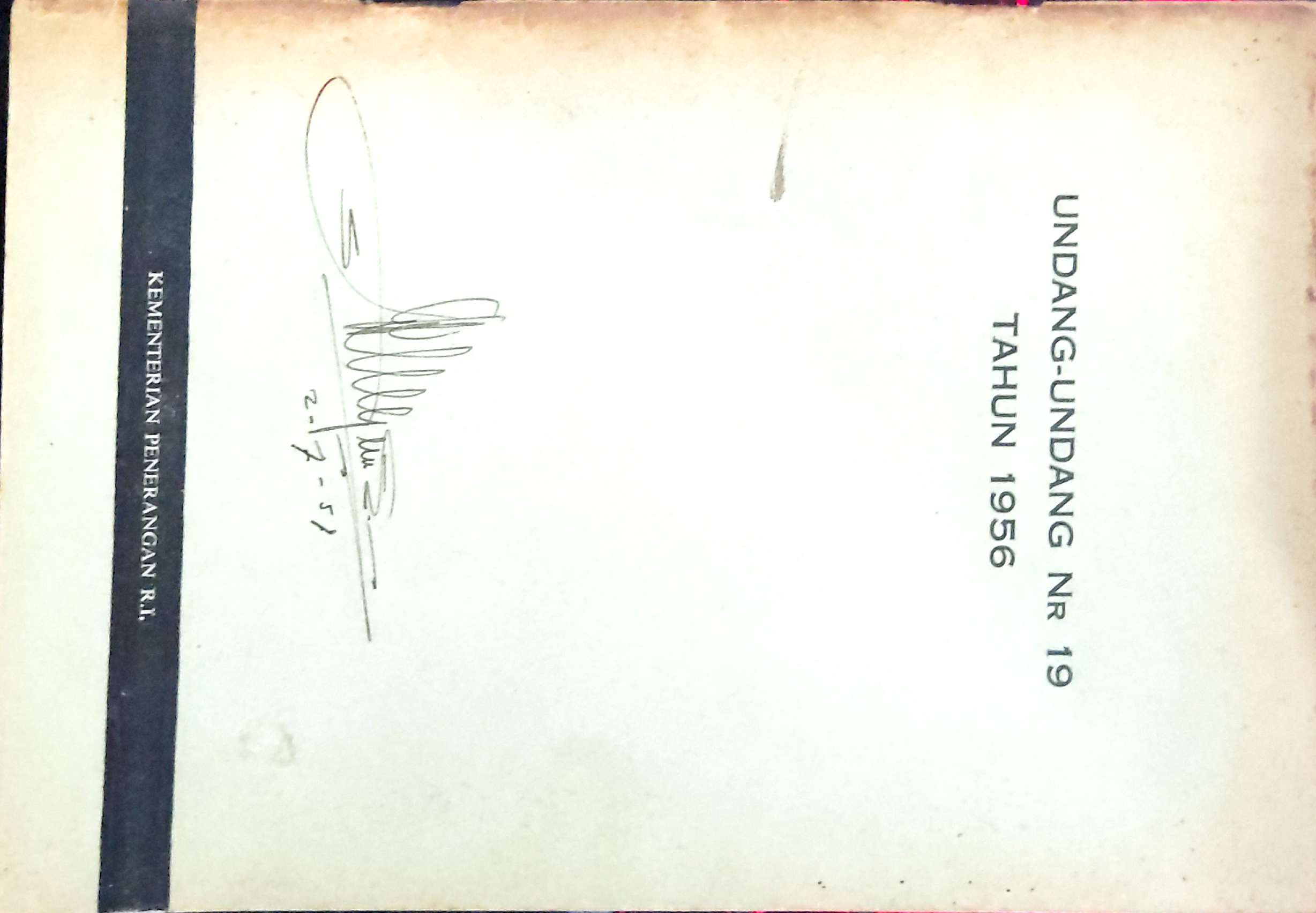 Undang-Undang Nr 19 Tahun 1956