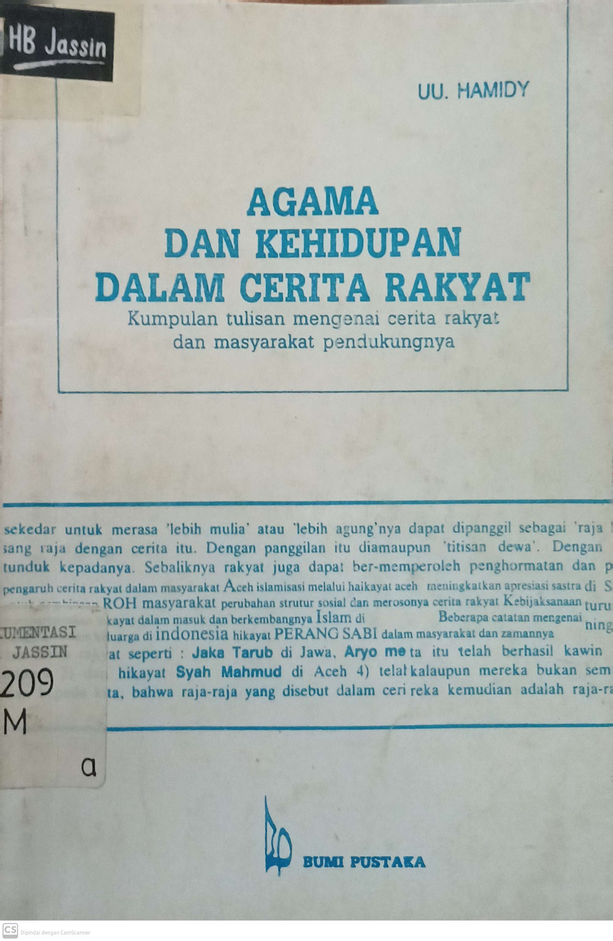 Agama dan kehidupan dalam cerita rakyat