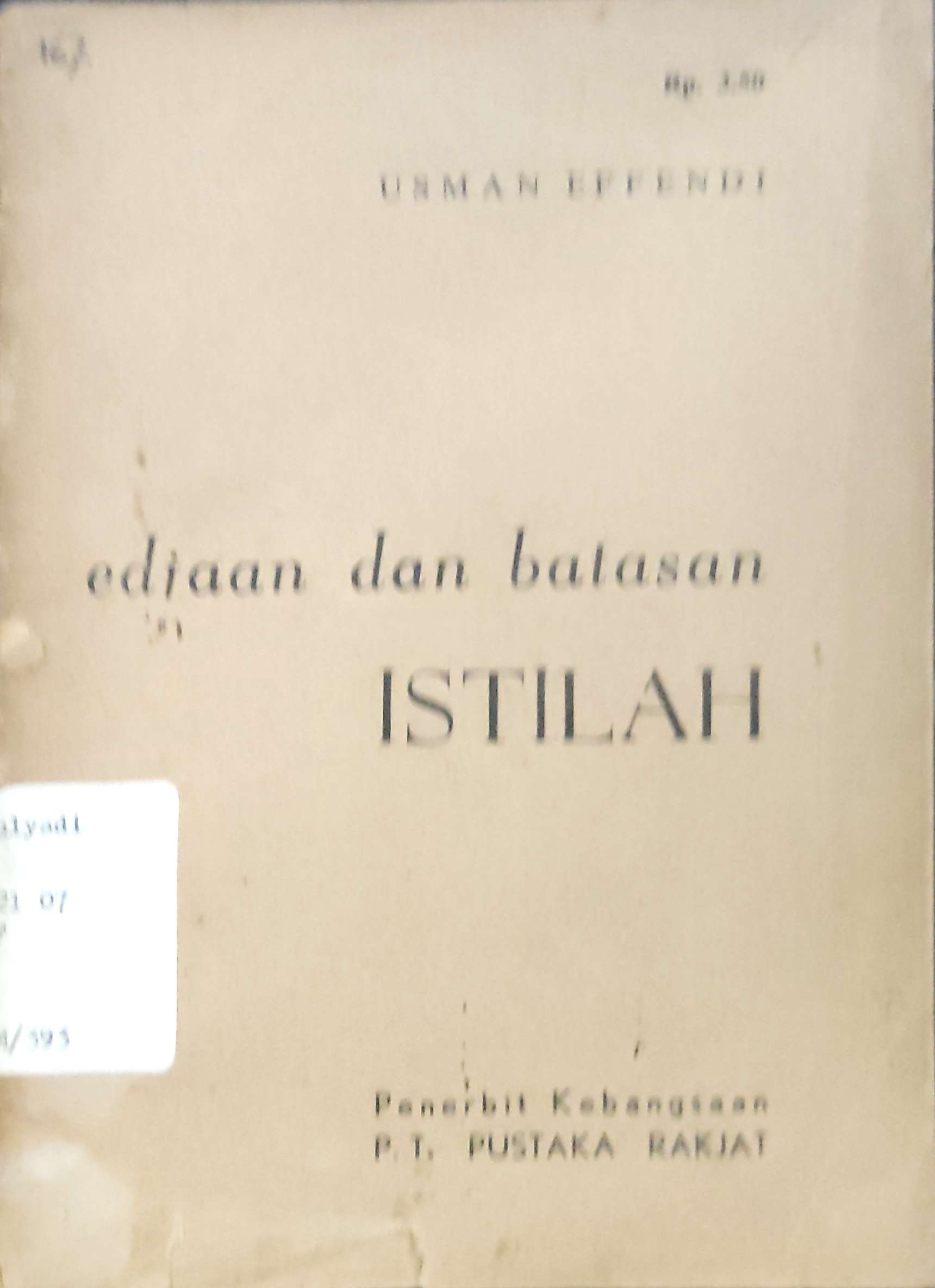 Edjaan dan batasan istilah