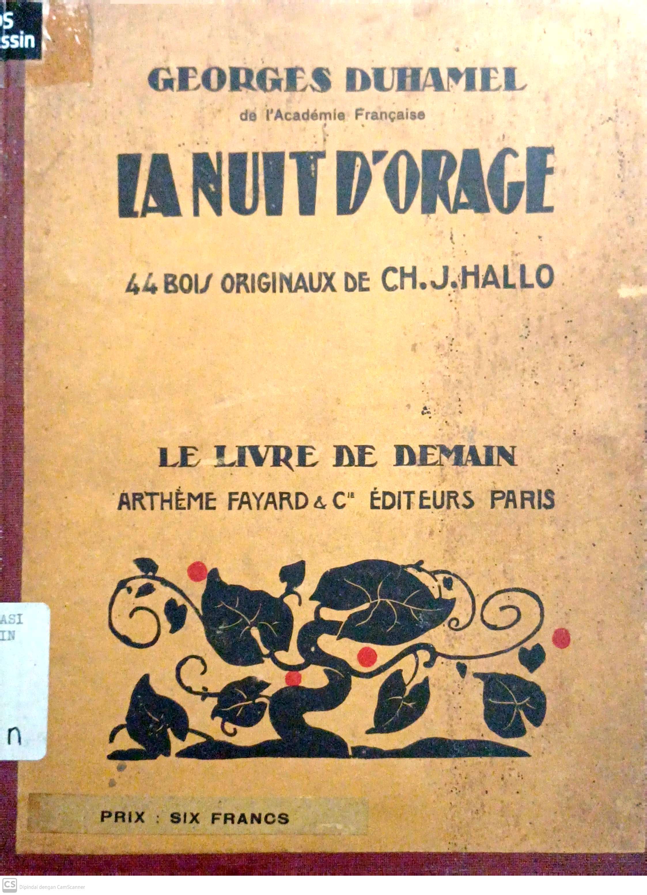 La Nuit D'orage : Roman