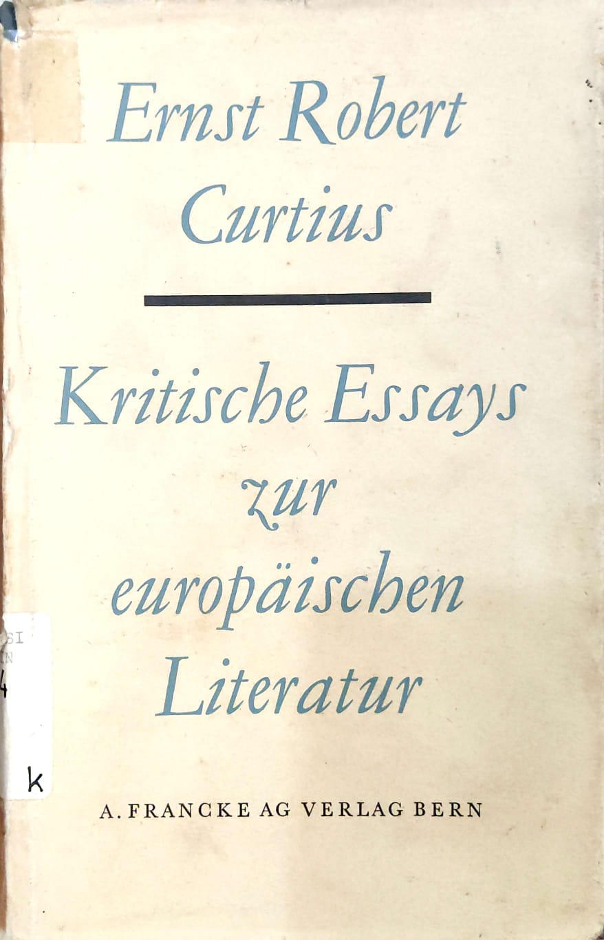 Kritische Essays Zur Europanischen Literatur