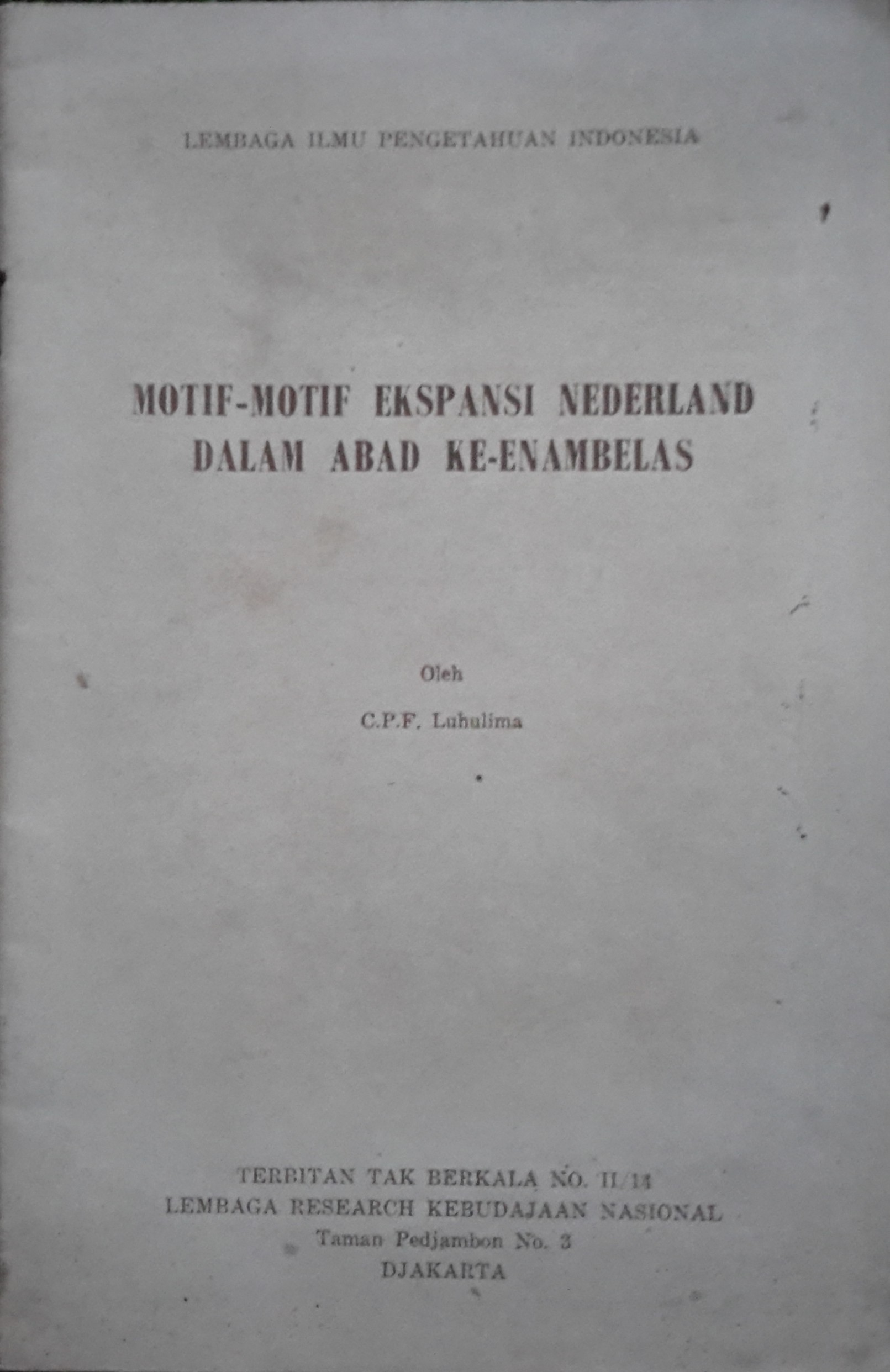 Motif-motif ekspansi Nederland dalam abad ke-enambelas